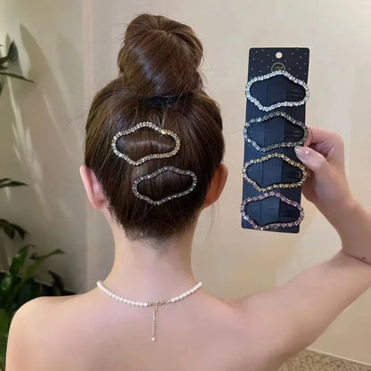 Women Hairpin Full Diamond Cloud Shaped