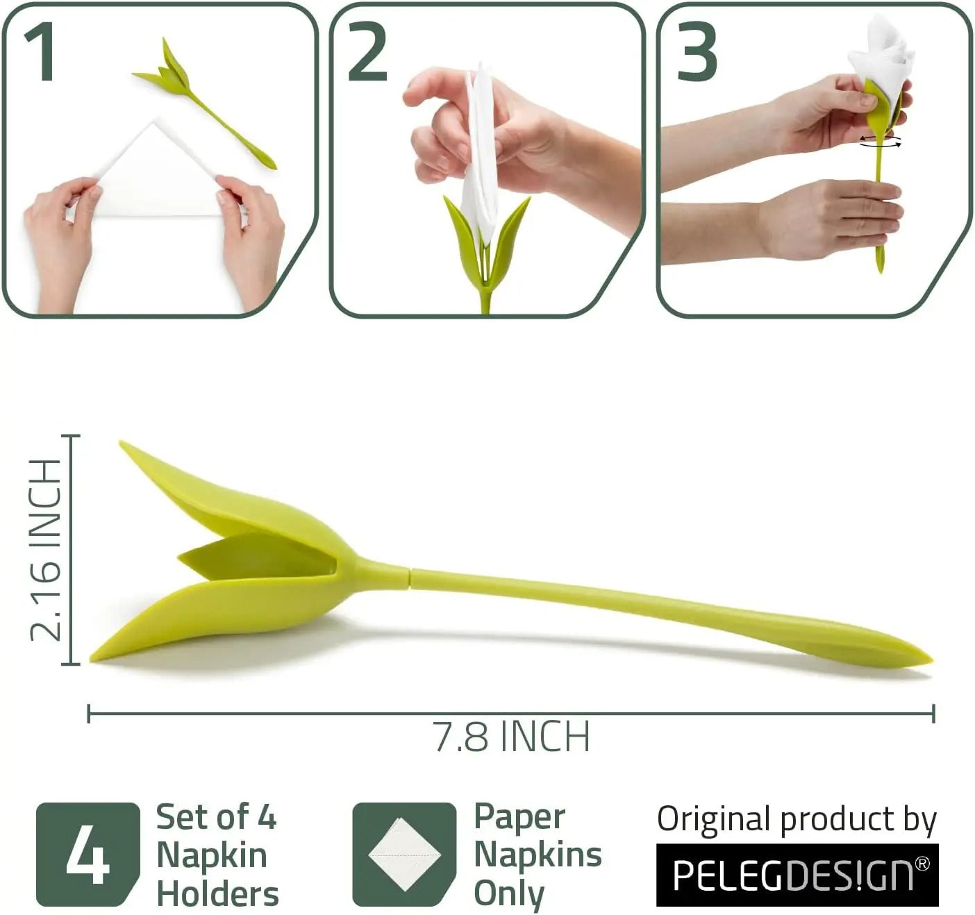 Flower-Shaped Napkin Holder Stems