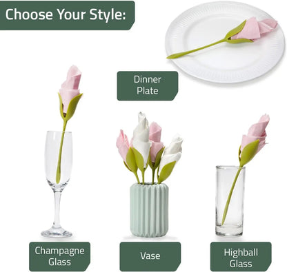 Flower-Shaped Napkin Holder Stems